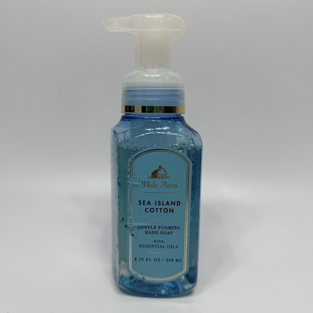 Bath & Body Works SEA ISLAND COTTON Gentle Foaming Hand Soap 8.75 oz Very RARE